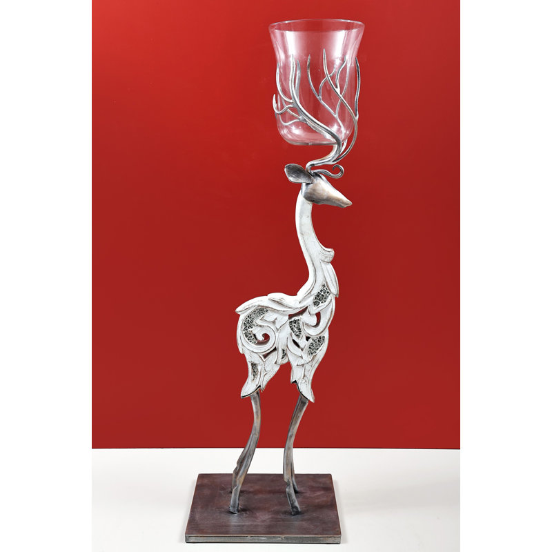 34'' H Brass Tabletop Candelabra