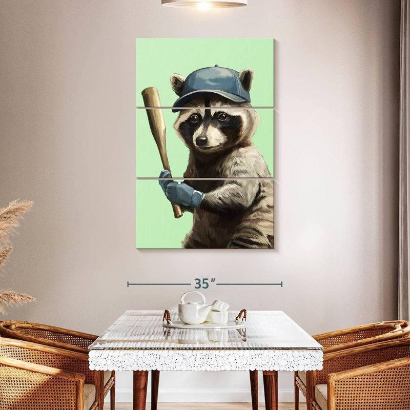Ketti Sporty Racoon - Baseball, H 50 po x l 32 po