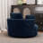49.6"W Slipcovered Oversized Accent Barrel Chair, Chenille Swivel Club Chair With Metal Base-1725631862