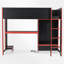 Lit mezzanine en bois avec bureau intégré, lumières DEL et rangement-791196633