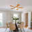 42 Inch Modern Ceiling Fans With Lights And Remote Control, 5 Solide Wood Blades, Reversible DC Motor-758228090-758228092