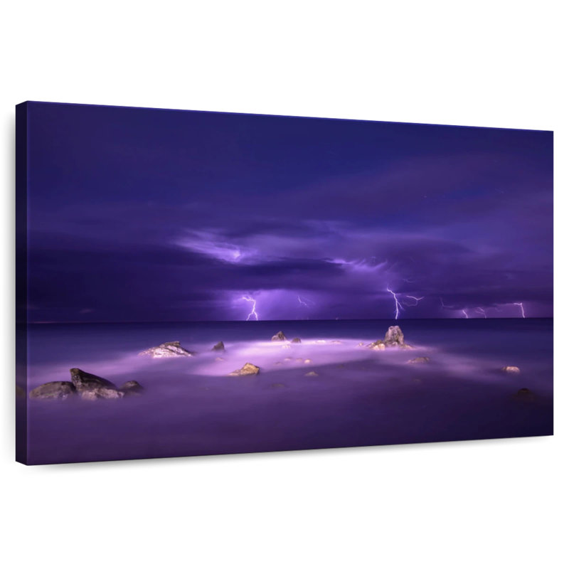 Purple Beach Lightning