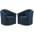 Aunna Upholstered Swivel Barrel Chair