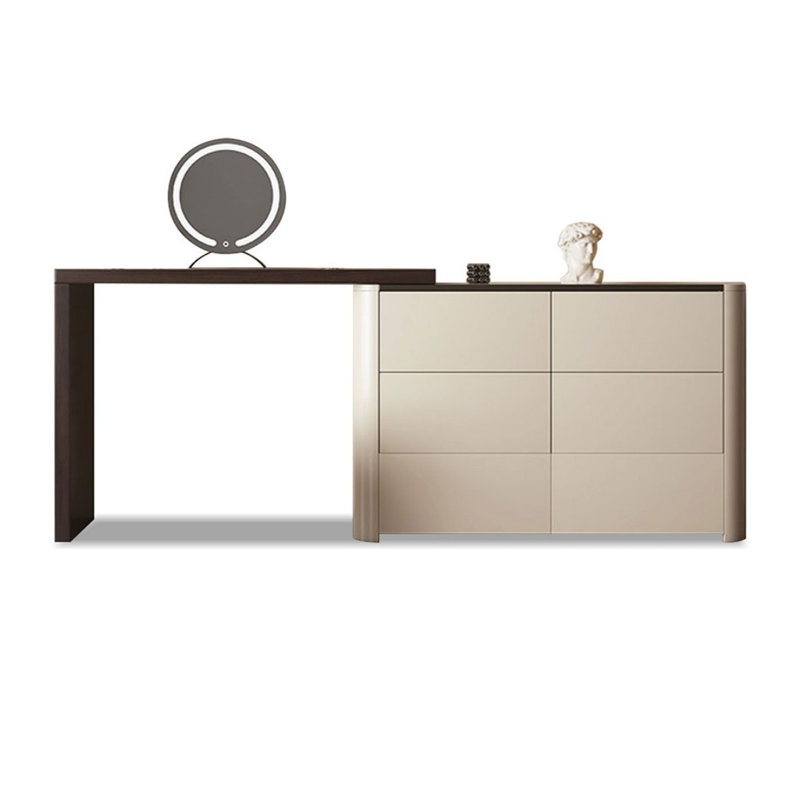 Coiffeuse avec miroir lumineux, 6 tiroirs