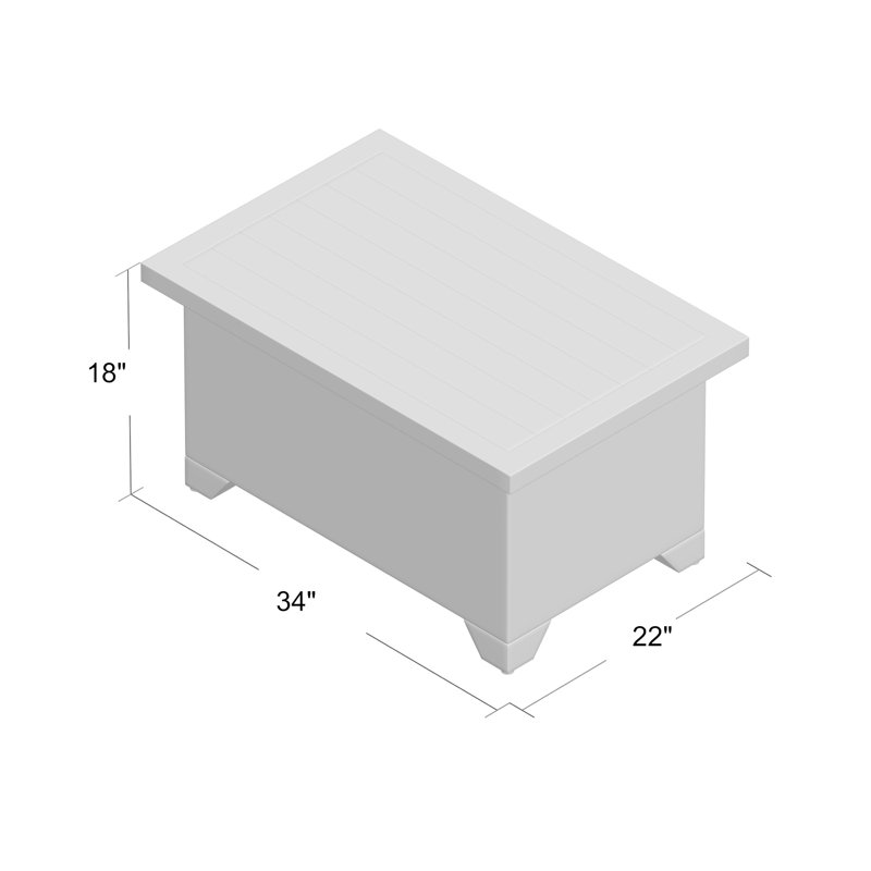 Menachem Rectangular Metal Outdoor Coffee Table