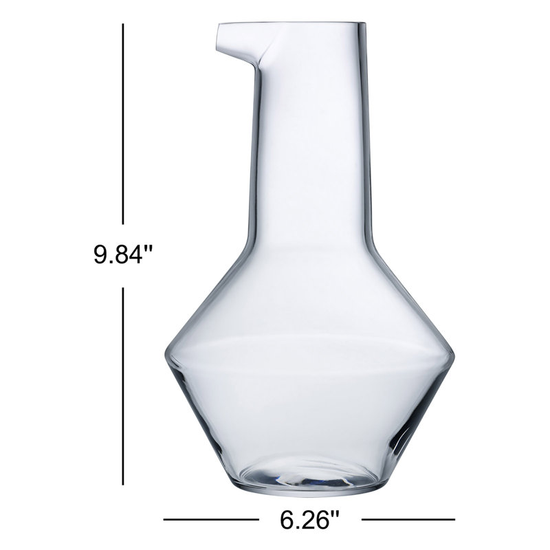 Beak Crystal Lead Free Crystal Carafe, Clear