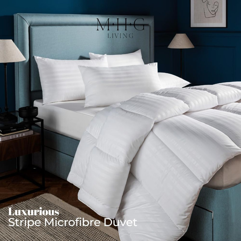 MHG Living Summer Microfibre Duvet 4.5 Tog with Breathable Hypoallergenic Hollowfibre Filling Cooling- Single/Double/King/Super King