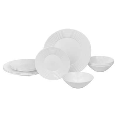 Glass Dinnerware Set 12 Piece - Service for 4