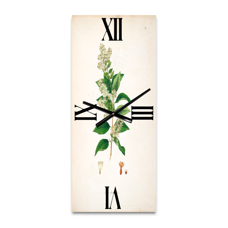 Horloge murale rétro Vintage Botanicals, Grand
