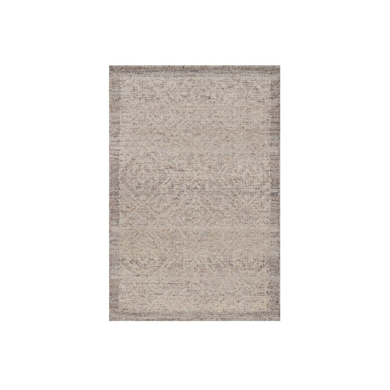 2 pi x 3 pi 1 po brun castor, motif moderne panaché, laine naturelle non tissée, tissage plat empilé, ton sur ton, texturé, noué à la main, échantillon, tapis, tapis oriental