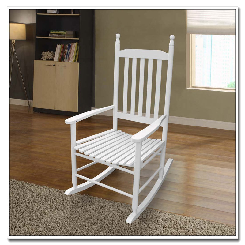 Chaise berçante en bois massif
