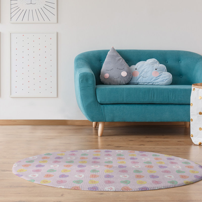 Chenille Indoor Rug, Round 5'