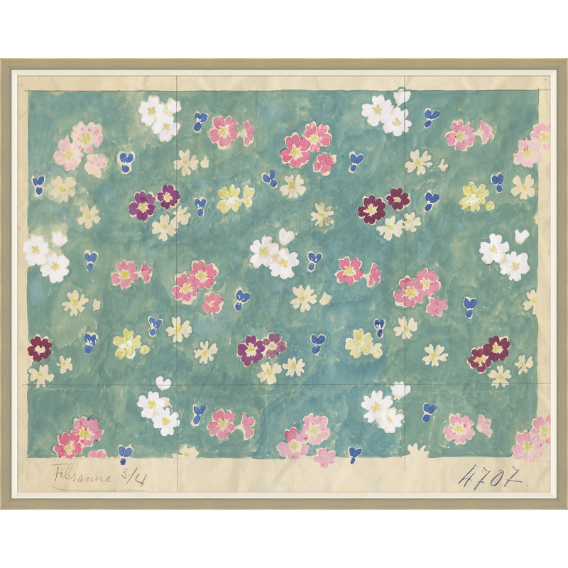 Flower Field Print by Paule Marrot, Silver Framed, 43" H x 54" W x 1.25" D