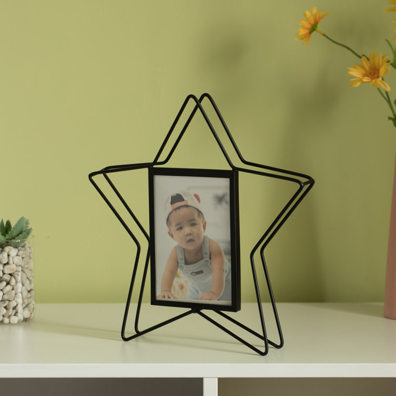 Black Novelty Single Picture Frame, 4" x 6"