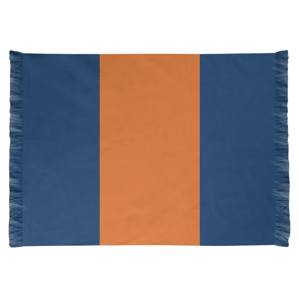 East Urban Home Houston Flatweave Navy/Orange Rug | Wayfair