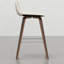 Tabouret de comptoir / de bar 2 - Tabouret de style Mid-Century (2) avec repose-pieds et placage brun
