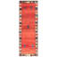 Tapis rouge Helbe Gabbeh 3 pi 3 po x 9 pi 10 po