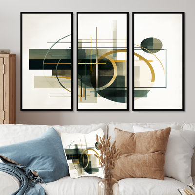 Ensemble de salon Emerald Gold Retro Geometrics - Minimalisme
