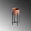 Pot décoratif en métal Becontree Elegant, noir et cuivre, 9,1 po x 18,9 po | Fabrication 100% métal durable, diamètre du pot: 7,9 pouces, hauteur: 5,9 pouces | Aucune installation requise, parfaite pour la décoration intérieure et la présentation de plantes-114228048