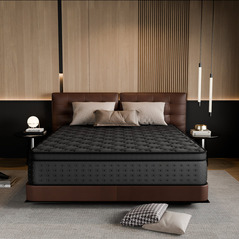 Matelas hybride 12 po mi-ferme à gel rafraîchissant avec mousse certifiée Certipur-us, 12", Grand lit