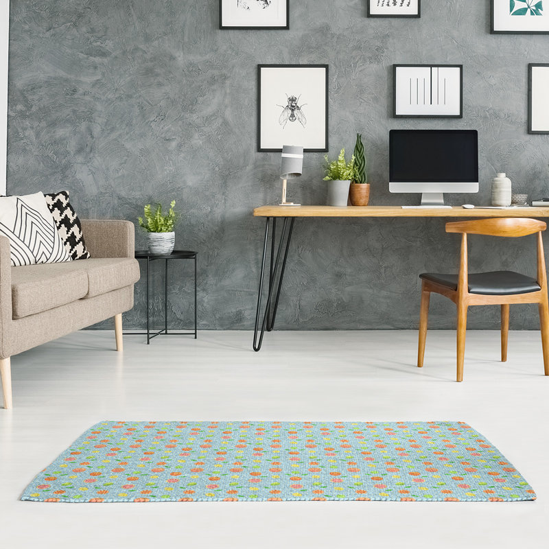 Tapis de la zone verte agrume fruits, Rectangle 5 pi x 7 pi