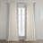 Semi Sheer Curtains for Bedroom - Solid Cotton Bordered Window Curtains Single Panel Drape-1399278350