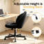 Mignon fauteuil de bureau pour chat avec revêtement en fausse fourrure, fauteuil de coiffeuse pivotant pour petits espaces-1748489900