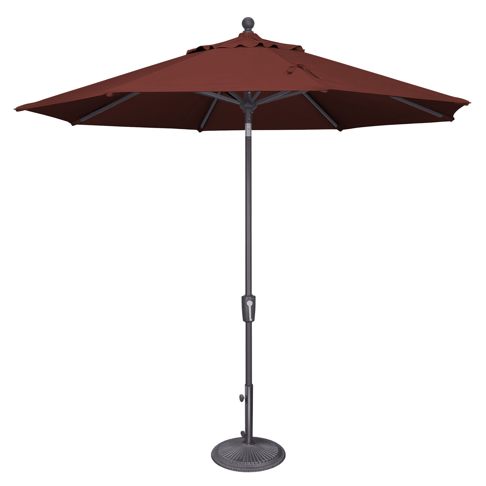 Launceston Market Umbrella, Anthracite, 101.7" H x 108" W x 108" D, Henna Sunbrella Acrylic