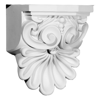 Endurathane Quentin Shell Corbel, 6 3/8"W x 5 5/8"D x 9"H, Factory Primed (2-Pack)