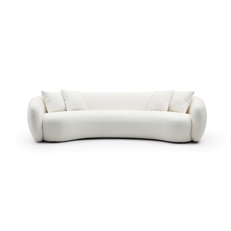 Canapé modulaire 102 pouces 5 places Boucle, Boucle blanc