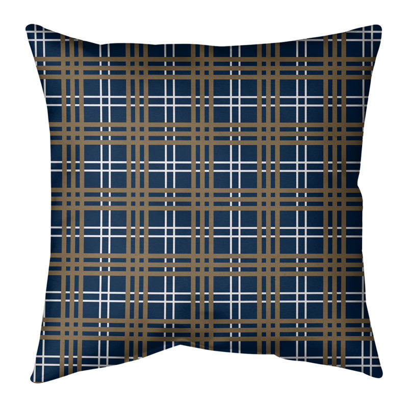 Coussin Los Angeles, 18" x 18", Housse de coussin seulement - sans coussin, Bleu / jaune St Louis