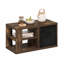 Table basse Samual, table d'appoint avec tablettes ouvertes et bac de rangement, pin ambre-944043289