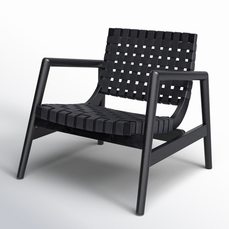 Chaise d'appoint Warbler, Cuir véritable noir