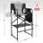 Black Frame Directors Camping Chair With Side Table