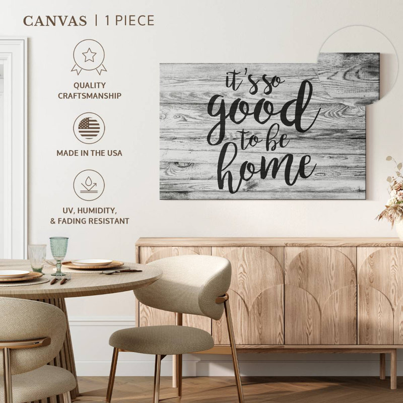 Tergel So Good To Be Home Typographie I, H 34 po x l 51 po