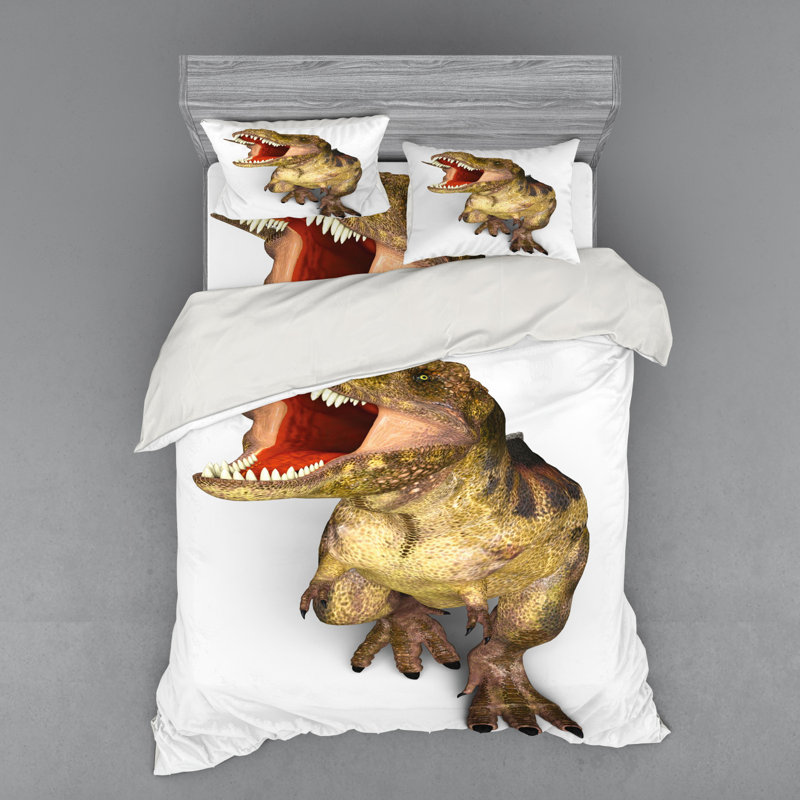 Ensemble de housse de couette dinosaur, Housse de couette grand + 3 pièces supplémentair
