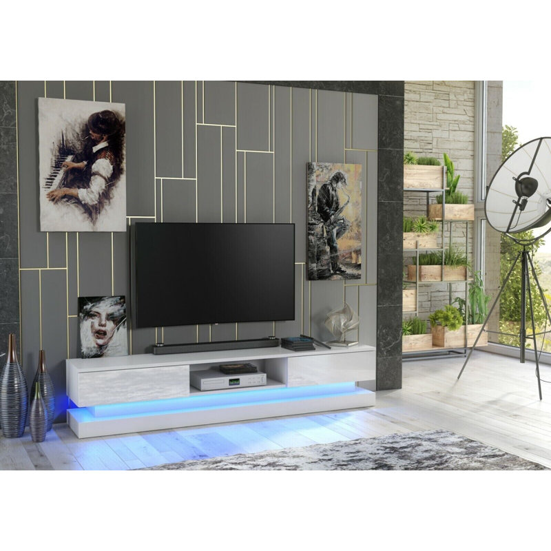 Brodney Unfinished TV Stand for TVs up to 48", White