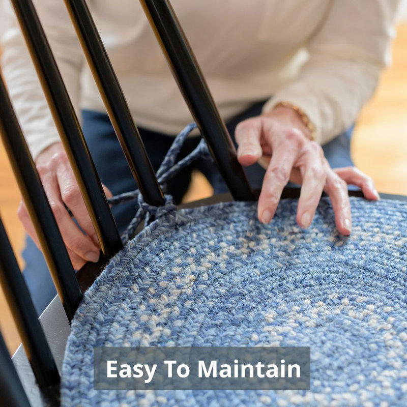 Ensemble de 2 coussins de chaise tressés en jute de qualité supérieure, taille 15 po x 15 po, En jean