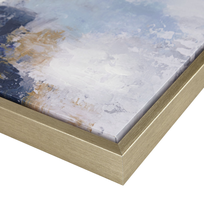 Blue Drift Abstract 5-Piece Framed Canvas Wall Art Set