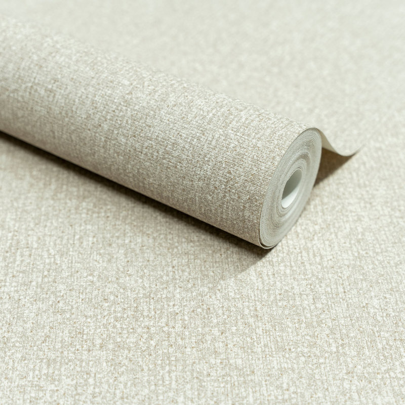Surfaces Collection Stone Texture Wallpaper Roll, Light Grey