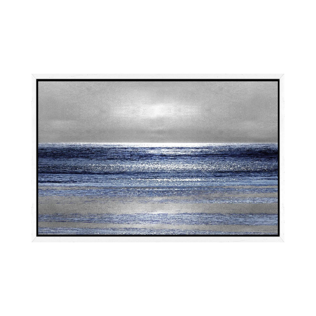 'Silver Seascape II' by Michelle Matthews Wrapped Canvas Graphic Art Print