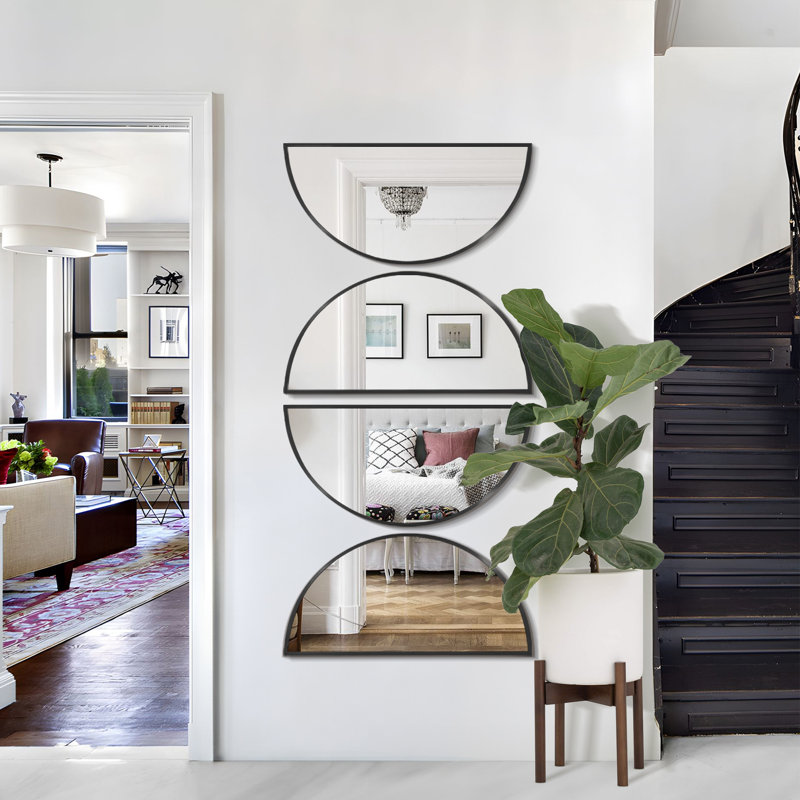 Ensemble de miroirs muraux en métal, Or, 20 po x 40 po