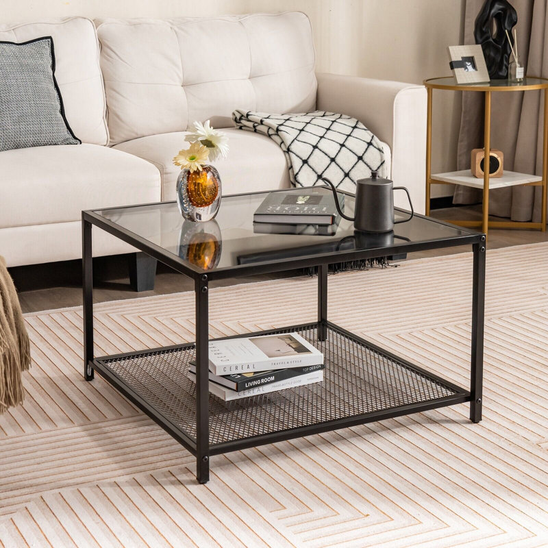 Rupinder Coffee Table with Storage, Grey