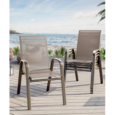 12.75cm H Metal Stacking Armchair