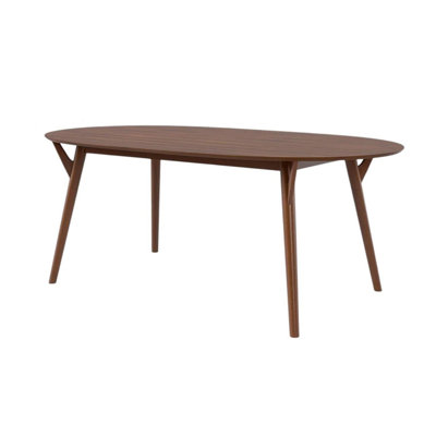 71.4" W Mid-Century Modern Dining Table, Walnut