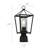 Modern 1-Light Outdoor Black Post Light Pier Mount Lantern Head