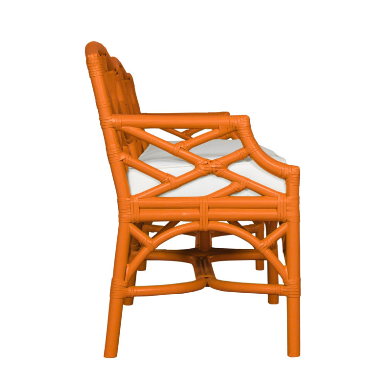 Banc en osier Chippendale, Orange citron