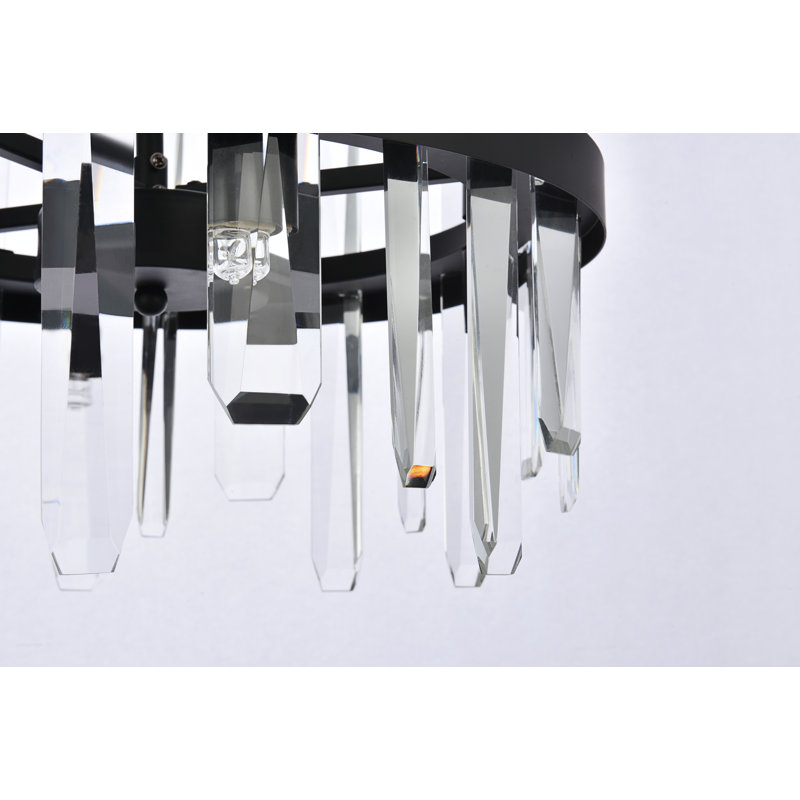 Marlow 6 - Light Unique/Statement Pendant, Black, 57.5" H x 16" W x 16" D