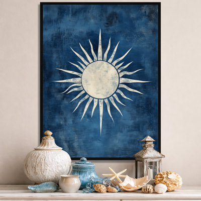 Sun Rays in Prussian Blue I - reproduction d'art sur toile