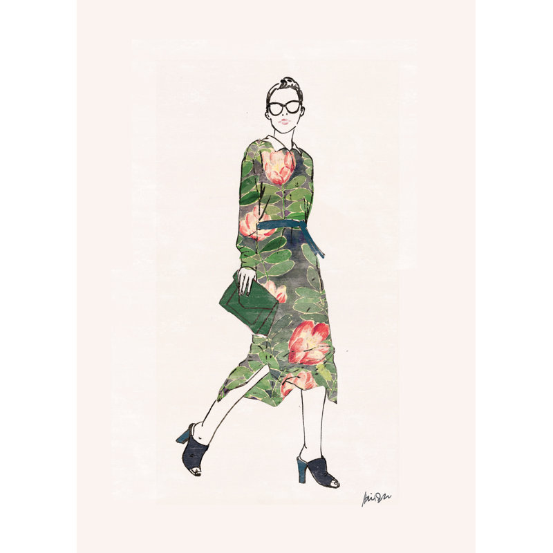 Fashion Girl III - Painting Print, 91cm H x 61cm W, Wrapped Canvas